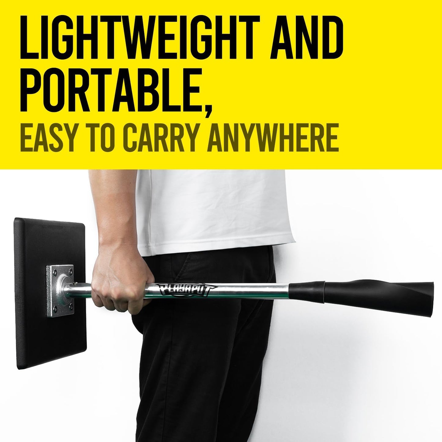 PLAYAPUT Portable Batting Tee - Height Adjustable 25-37 Inches | Premium Rubber Top for Baseball/Softball
