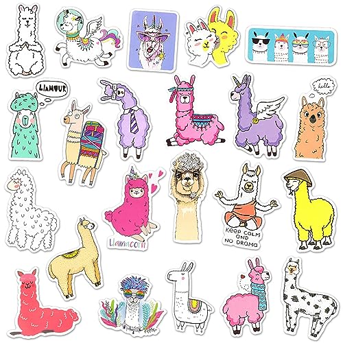 Llama Stickers - 50 Unique Waterproof Stickers for Crafts