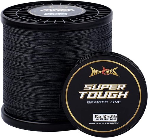 HERCULES Super Tough Braided Fishing Line - 4/8 Strands, 4lb-160lb, 150/300/500/1000 Yards for Saltwater Fishing