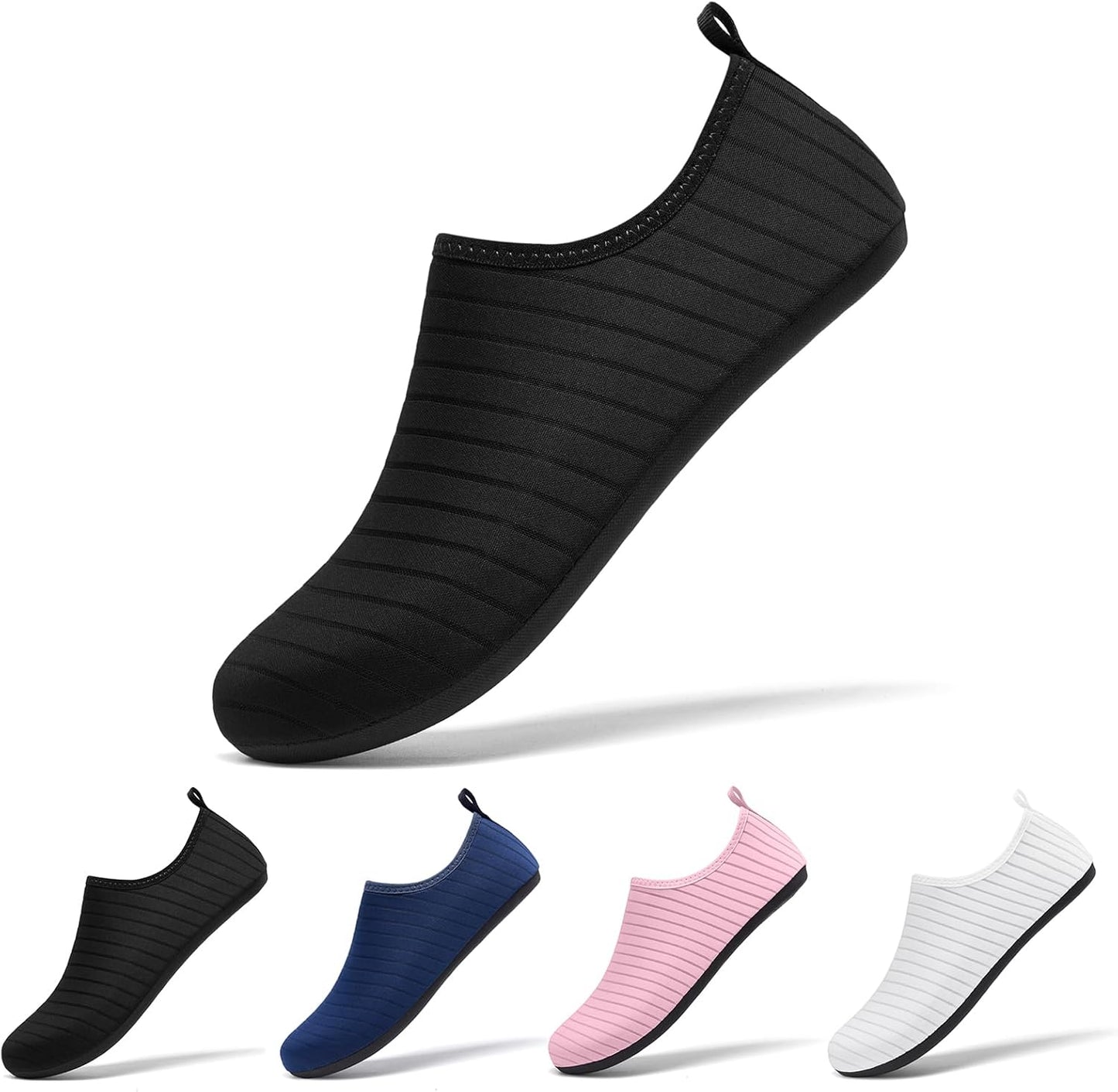 Racqua Water Shoes - Comfortable Swim Aqua Socks for Men & Women | Quick-Dry Design