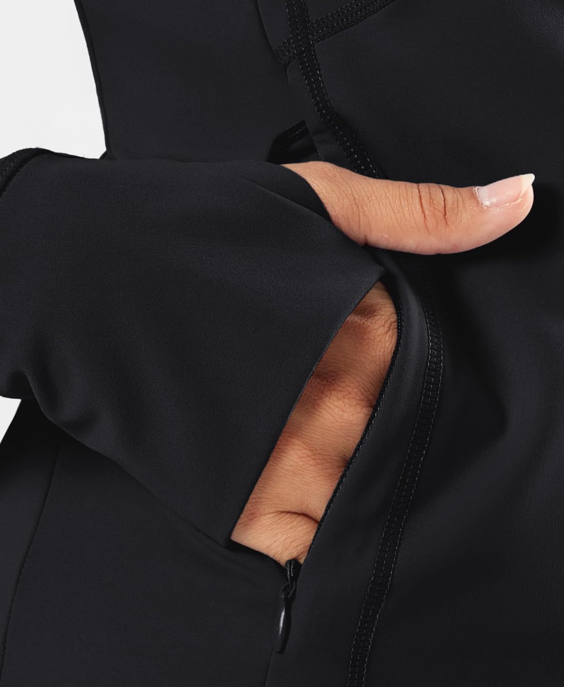 Waitfairy Zip Up Jacket for Women - Stylish Yoga & Gym Top with Thumb Holes | Perfect for Running & Workouts