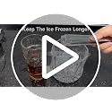 Glass Ice Bucket with Handle & Tongs - 1000ml Portable Party Cooler
