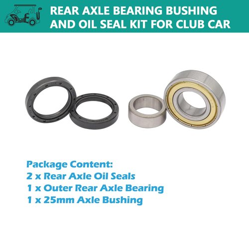DRIVE UP Golf Cart Rear Axle Bearing Bushing & Oil Seal Kit for Club Car DS and Precedent 1986-2014 Electric Models, OEM 1014207 1011291 1013794