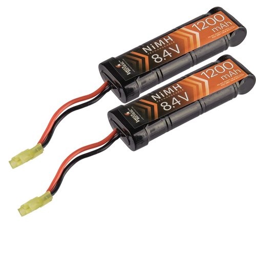 Lancer Tactical Nimh Brick 8.4v 1200 mAh Battery Pack, Pack of 2