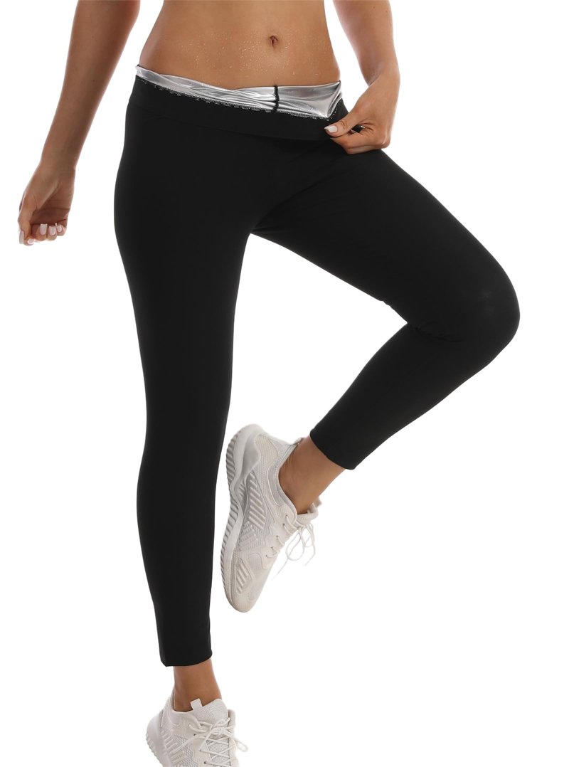 Dokelovy Sauna Suit Leggings Pants for Women, High Waist Slimming Waist Trainer Sweat Enhancing Sauna Pants for Weight Loss