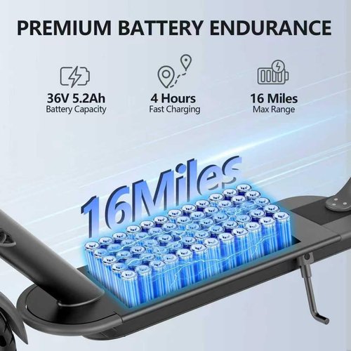 Maxshot Electric Scooter - 350W/500W Motor, 19-22 MPH Speed, 15-28 Miles Range, Foldable Design | Smart APP & Dual Braking Systems