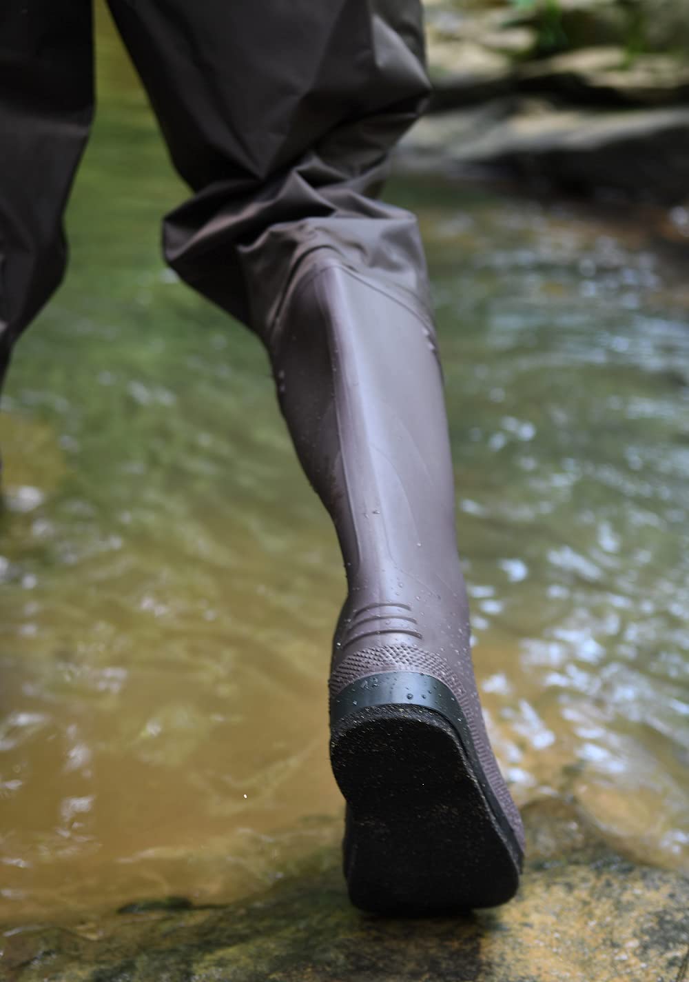 FROGG TOGGS Rana II Waterproof PVC Fishing Bootfoot Hip Wader for Fishing, Brown Felt, 11