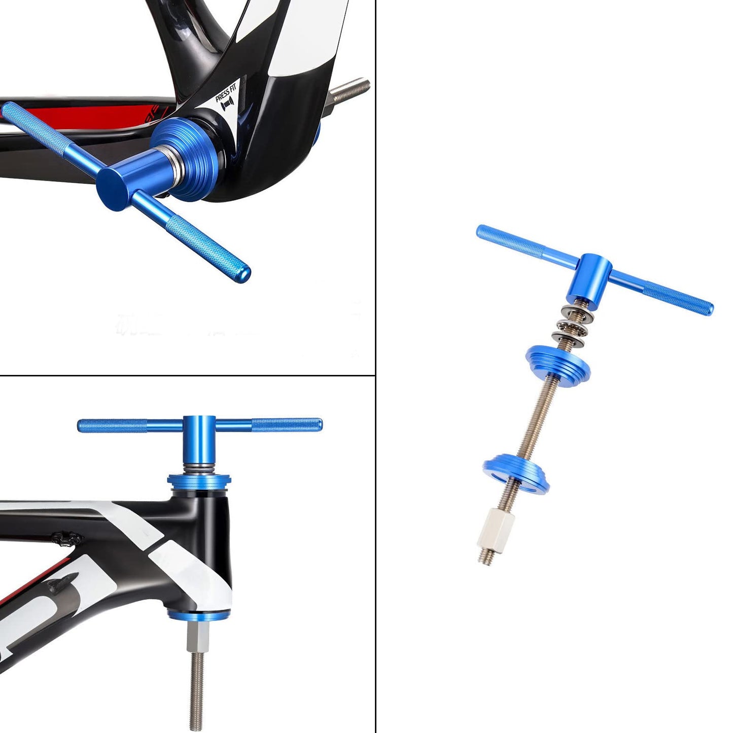 Bicycle Bike Headset & Bottom Bracket Installation, Bike Removal Tool Bearing Press-in Tool for Headset BB Bottom Bracket Repair Parts