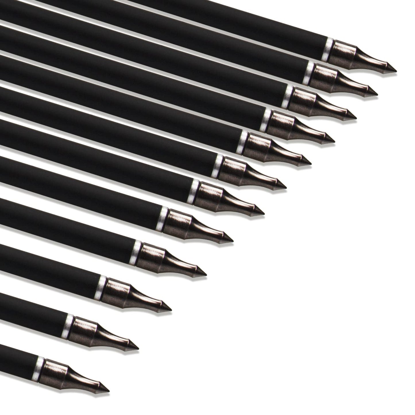 e5e10 31inch Carbon Arrow Archery Targeting Practice Hunting Arrows for Compound & Recurve Bow with Removable Tips(Pack of 12) (Black White)