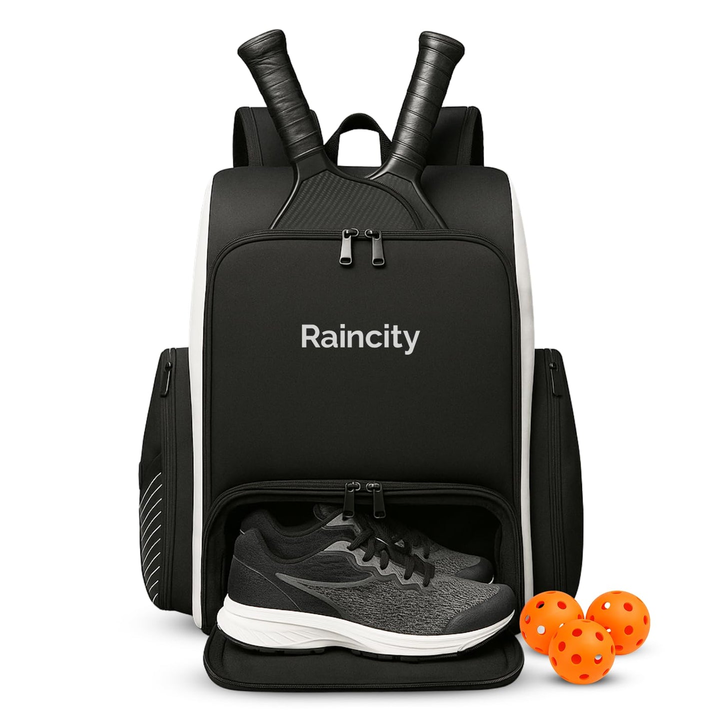 Pickleball Bags for Men & Women, Adjustable Sling Pickleball Backpack, Large Capacity with Shoe Compartment, Paddel Bag Fits 2-4 Paddles & Accessories