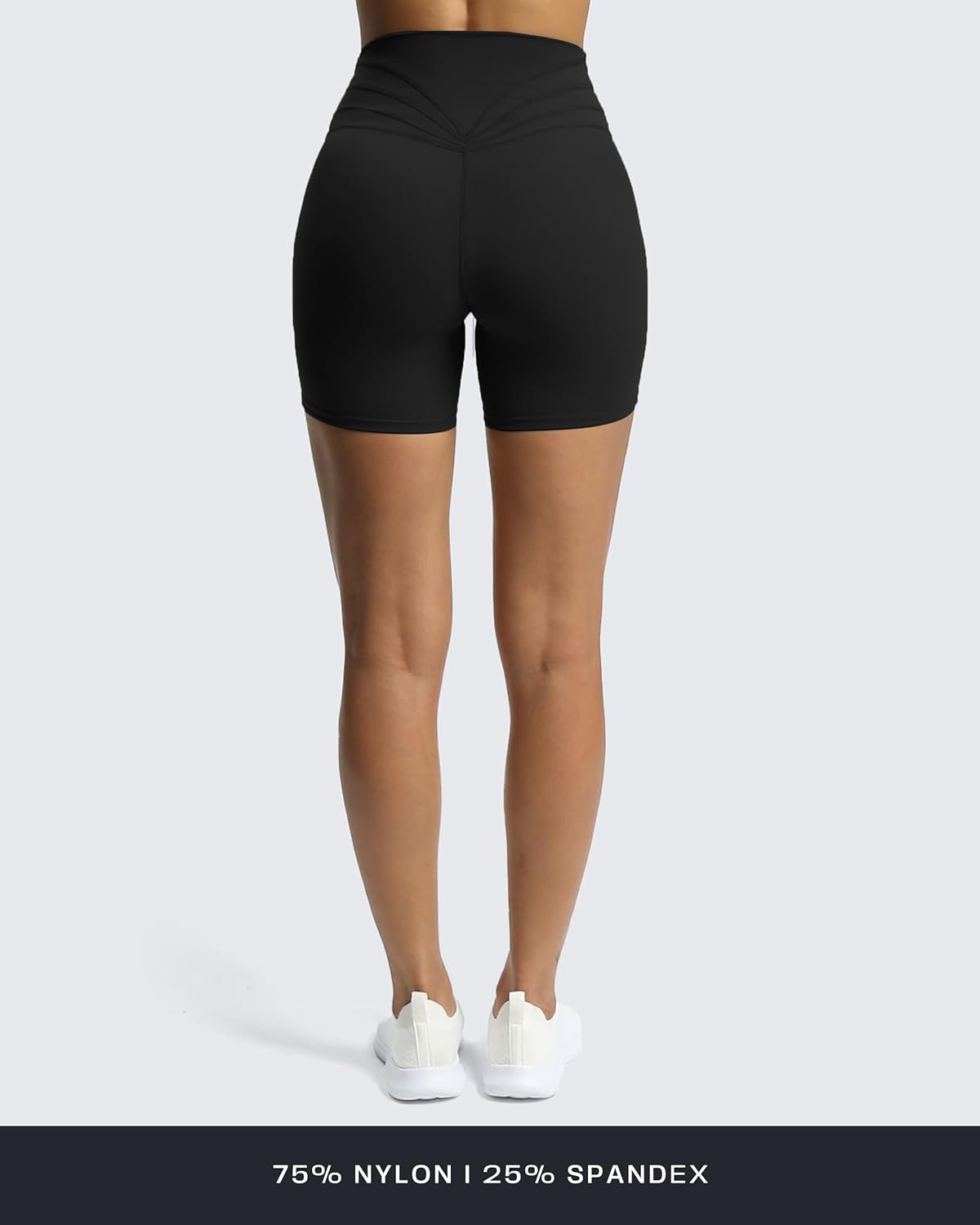 Aoxjox Trinity Workout Biker Shorts - High-Waisted Tummy Control for Women | 6" Crossover Design