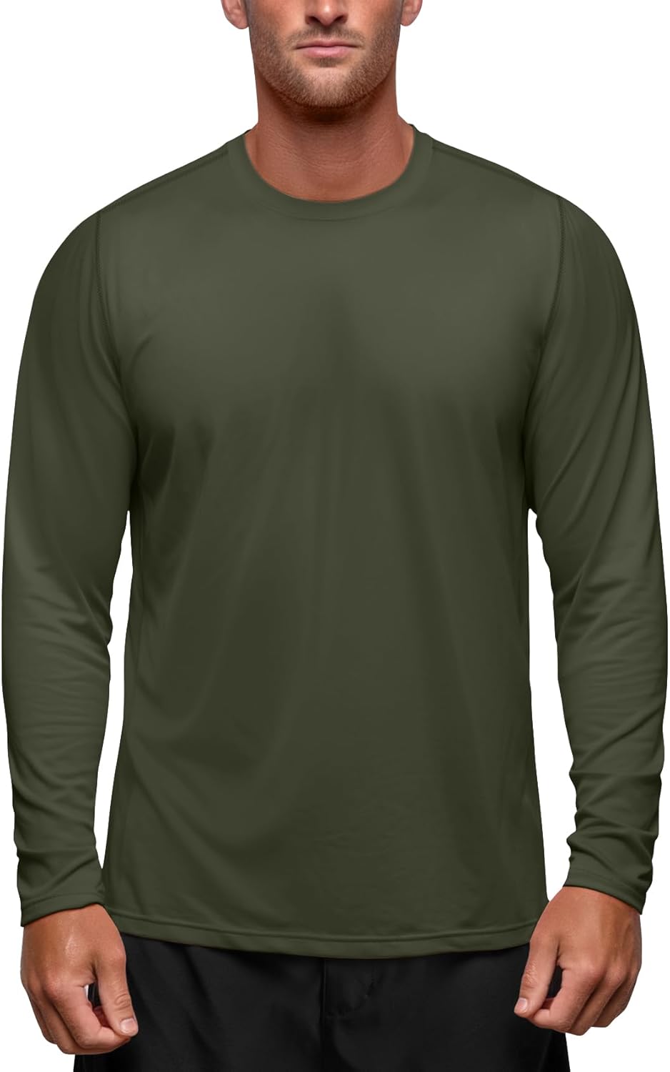Zengjo Long Sleeve Athletic Shirt - Moisture Wicking Performance Tee for Men | UV Protection