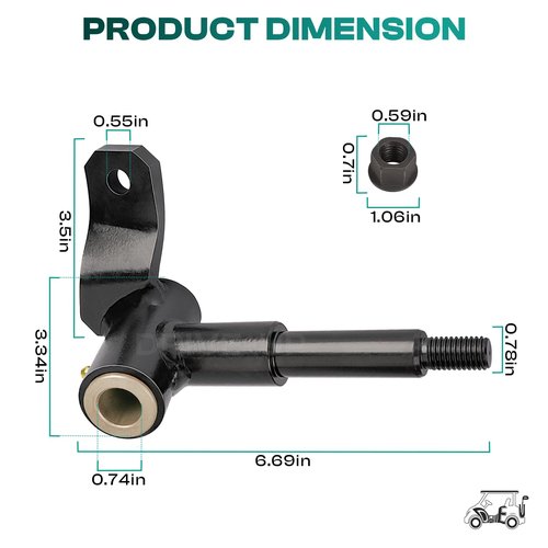 Drive-up Club Car Precedent Driver Side Spindle Assembly for 2004 -Up Golf Cart