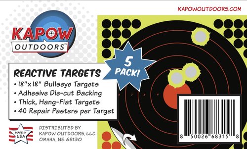 Kapow Adhesive Reactive 18" Bull's-Eye Target [5 Pack]
