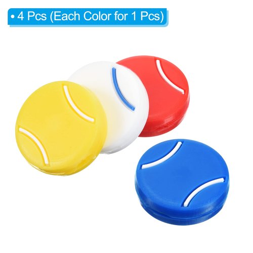 PATIKIL Tennis Racket Vibration Dampener, 4 Pack Soft Silicone Racquet Shock Absorber String Damping, Yellow, Red, Blue, White