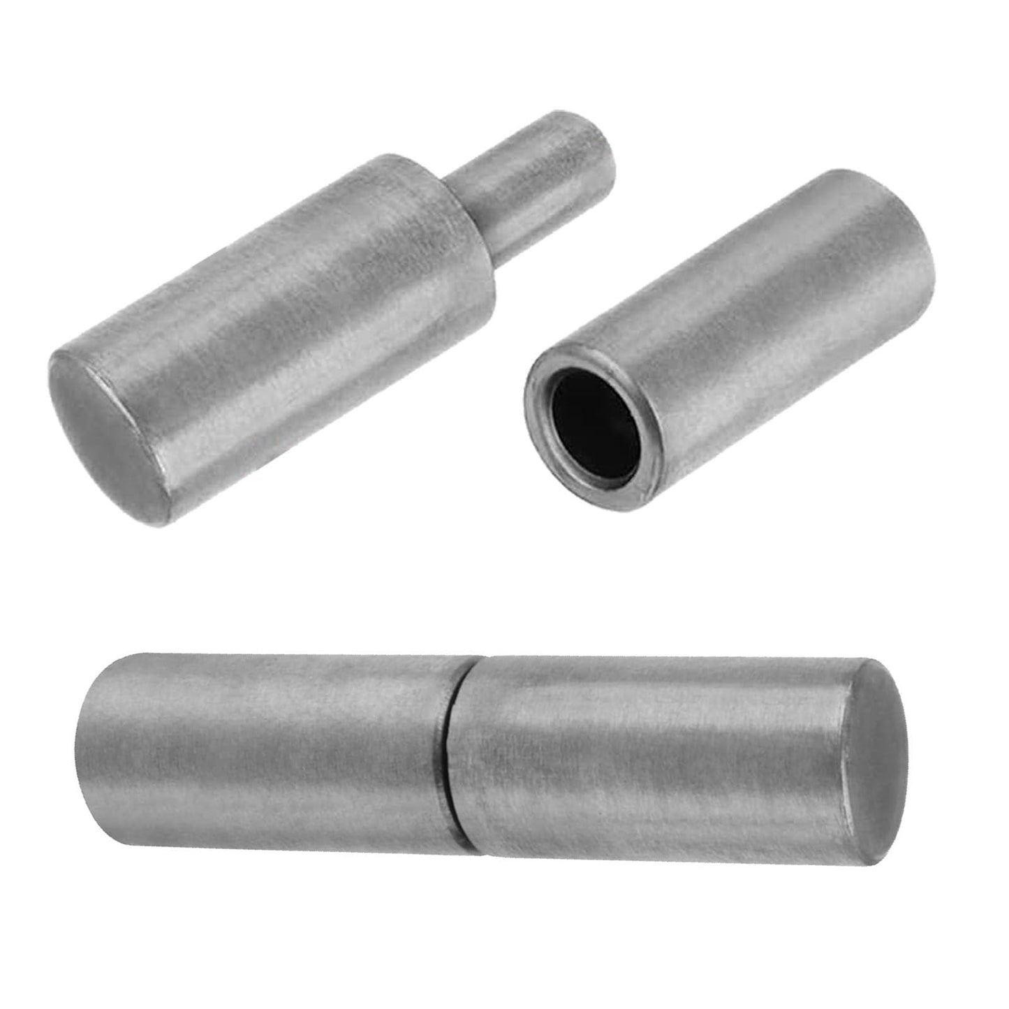 4 PCS Weldable Barrel Hinges Weld On Bullet Door Hinge 3" x 3/4" Heavy Duty Steel Detachable Hinges for Trailer Ramp Gate Swing Door (2 PCS)