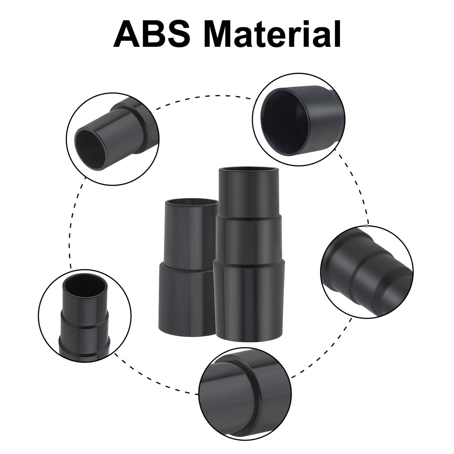 Vacuum Hose Adapters 5Pcs, Shop Vac Vacuum Hose Adapter, 2-1/2 Inch to 1-1/4 Inch; 1-1/4 Inch to 1-3/8 Inch to 1-1/2 Inch; 1-3/8 Inch to 1-1/4,Vacuum Connector Attachment for Wet Dry Shop Vac Cleaner
