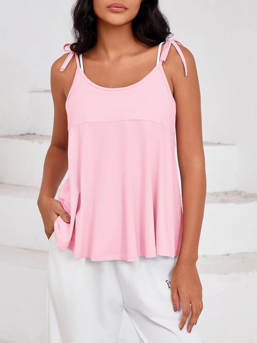 Fisoew Women's Workout Tank Top - Sleeveless Racerback Design for Summer Fitness | Loose Fit Gym Shirt