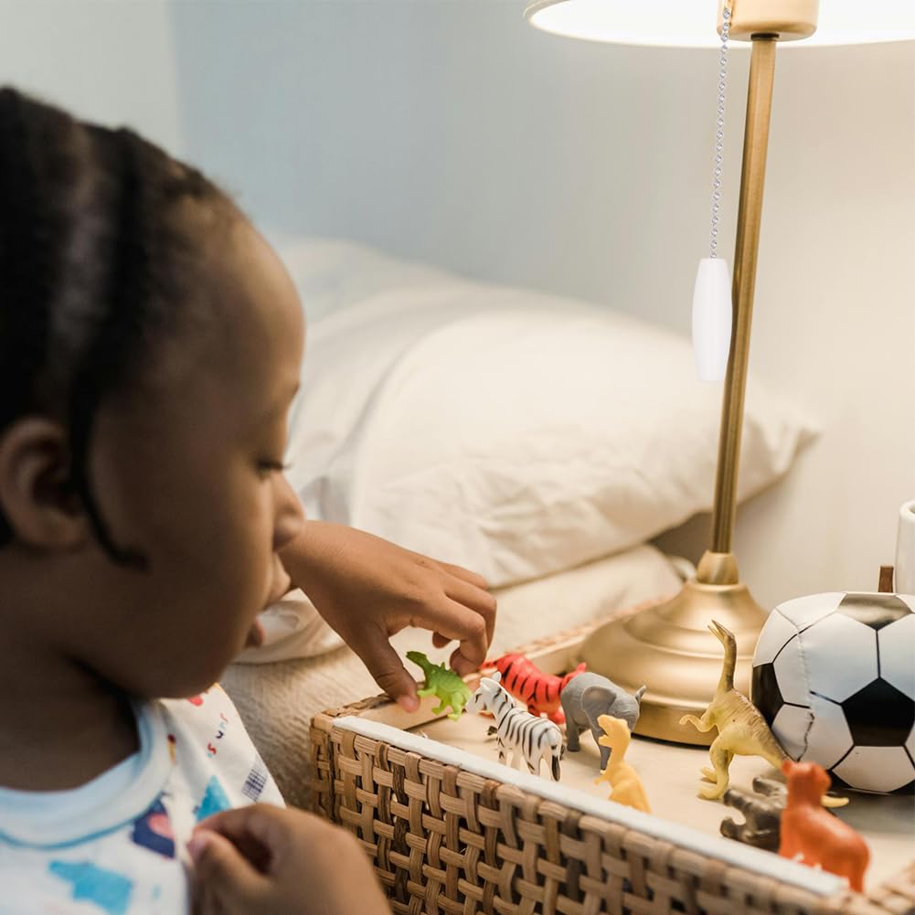 Aeknewo 10 Pack12-inch Ceiling Fan Pull Chain, 3mm Beaded Ball Chains Wooden Decorative Pendant Extension Chains for Ceiling Light Lamp Fan Chain