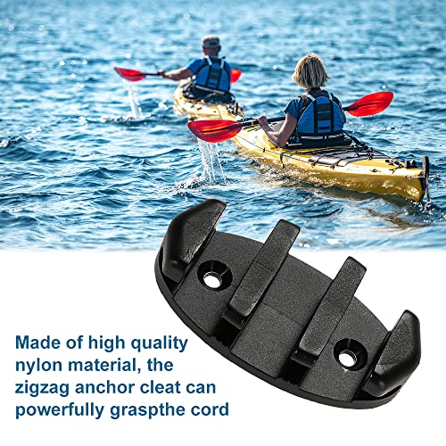 Kayak Anchor Cleats - 2 Pcs Black Nylon Zig Zag Boat Accessories