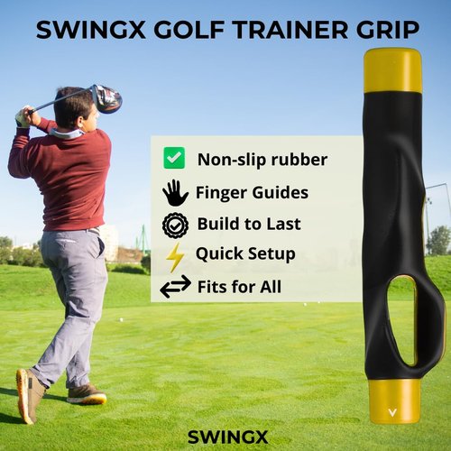 Golf Grip Trainer, Golf Grip Training Aid, Golf Club Swing Training, Snap On Grip Trainer to Improve Hand Position