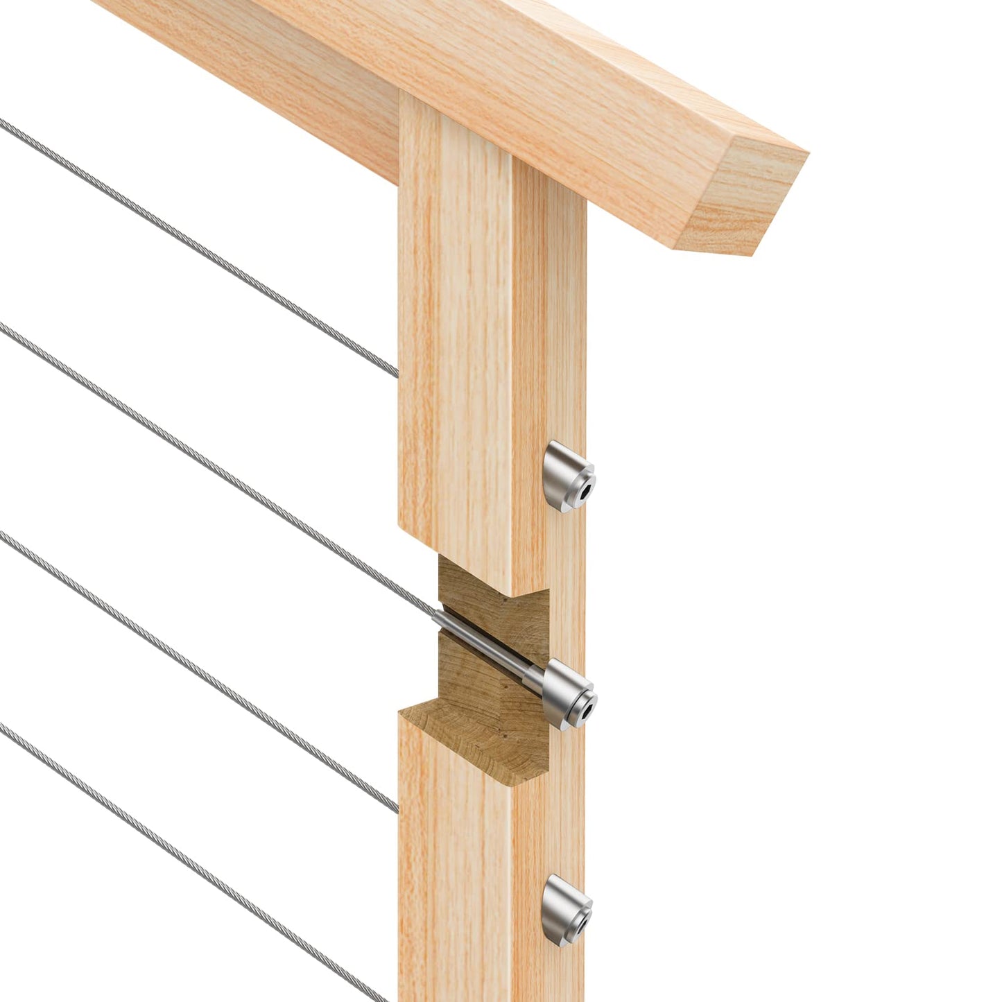 BLIKA 40 Pack 5/16" ID Angle Washers for Cable Railing Posts, Stainless Steel 30 Degree Angle Beveled Washer for 1/8", 3/16" Invisible Cable Railing Hardware, Cable Railing Angled Washer