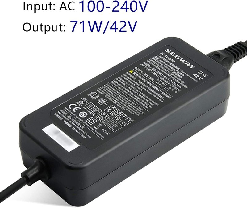 Original Segway Ninebot 42V 1.7A 71W Battery Charger Compatible with Ninebot ES1 ES2 ES3 ES4 MAX ES4 Plus M365 G30LP E22 E25 T15 F20 F20 F20A F20D F25 F25E F30 F30D F30E F30S F40 F40D F40E D18 D28 D38