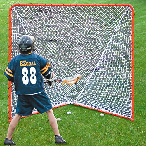Lacrosse Folding Goal - 6 x 6 Feet, Heavy Duty Orange