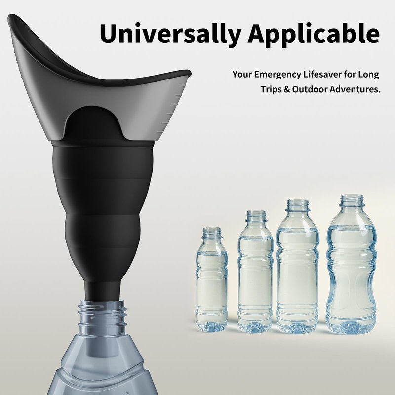 PFP Portable Female Urination Device - Collapsible Stand to Pee Silicone Funnel with Storage Pouch, Compact She Pee Cup for Festivals & Outdoor