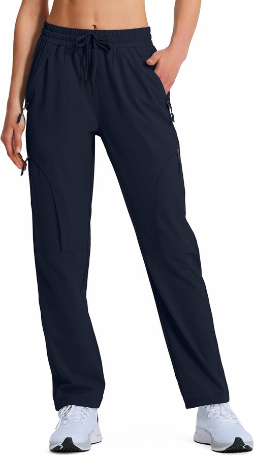 Hugut Women's Hiking Pants - Quick Dry Lightweight Cargo Design | UPF 50 Water Resistant with Zipper Pockets