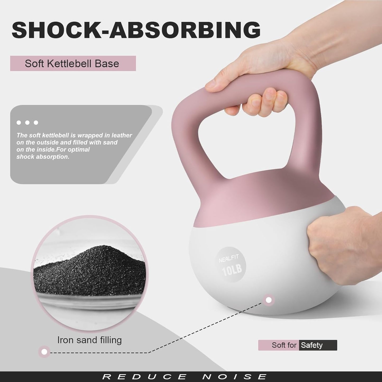 NEALFIT Kettlebell - Soft Design for Home Gym Strength Training | Available in 5LB to 25LB