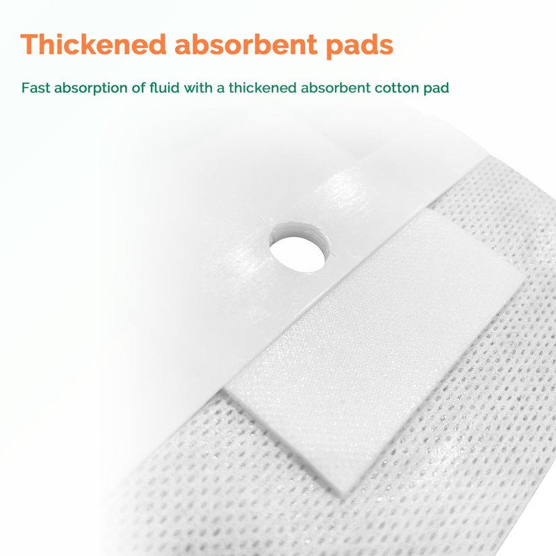 Split Drain Adhesive Bandages 4" x 4", 20Pcs PD Catheter Feeding Tube Pads G Tube Covers Foley Tubing Stabilization Device, Peritoneal Dialysis Accessories Catheter Patch Supplies