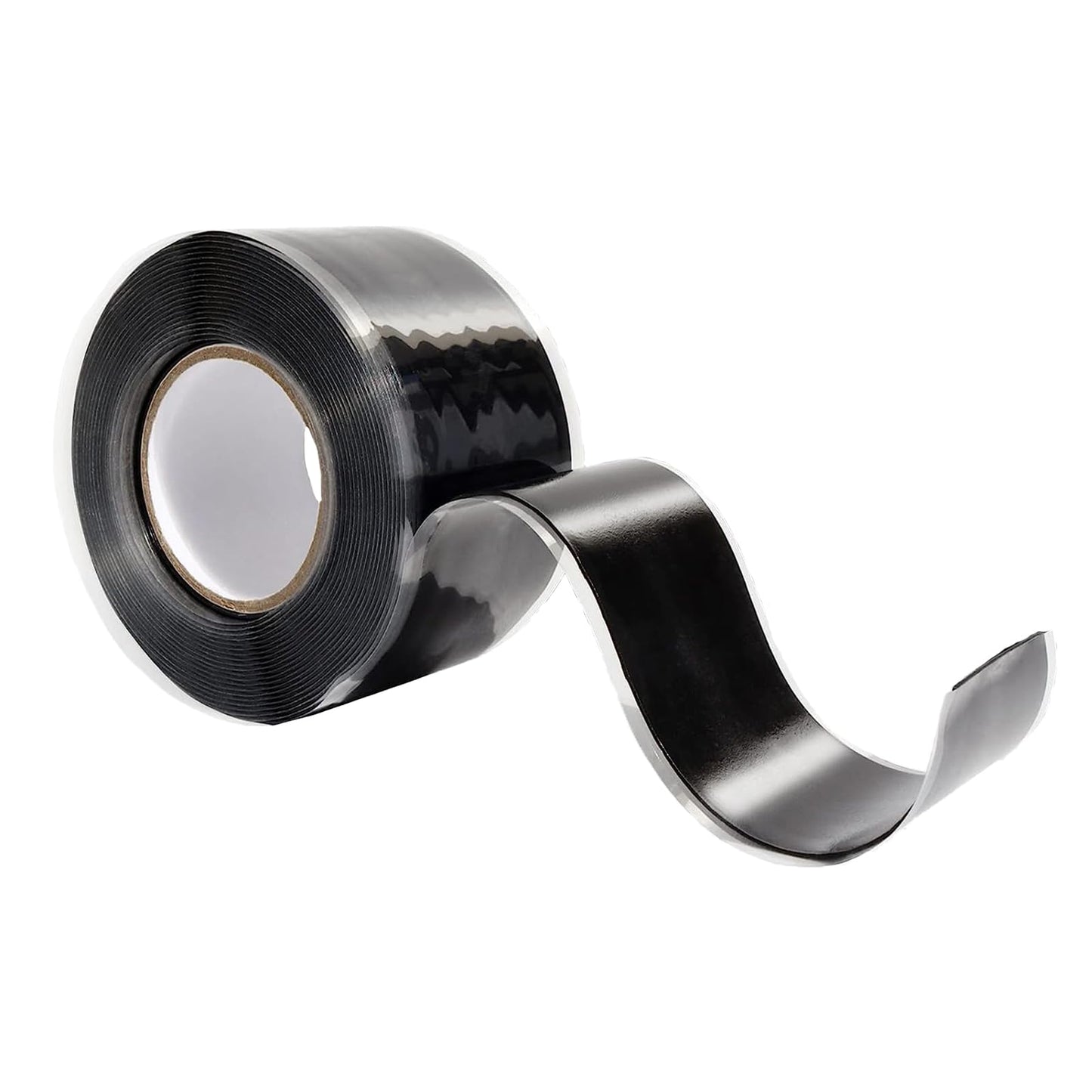 AIKESIWAY Self-Fusing Silicone Tape - No Adhesive Grip Tape for Bike Handlebar, Fishing Pole, Pull-Up Bar, Bicycle (Black, 5 FT)