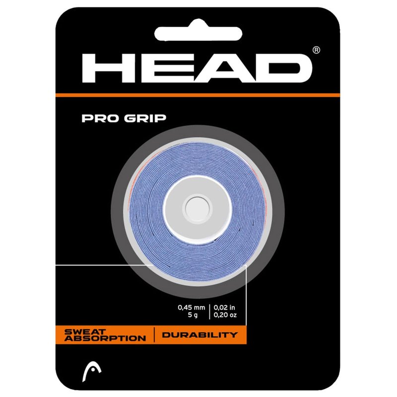 HEAD Pro Grip Racquet Overgrip - Tennis Racket Grip Tape Roll, Blue