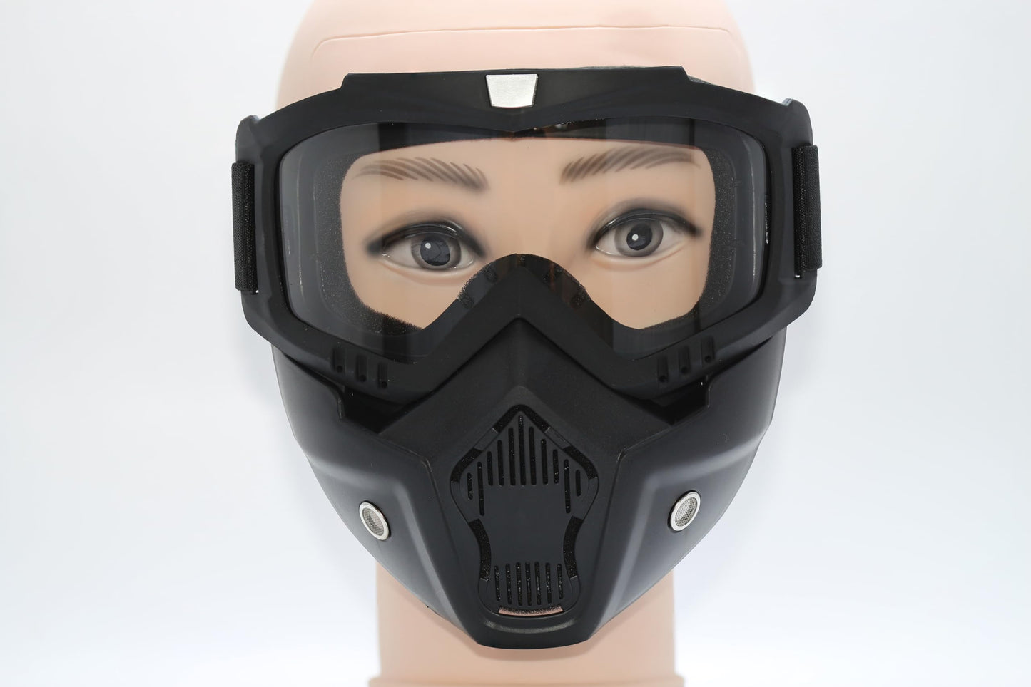 OQUQO 2 Pack Airsoft Mask Full Face, Tactical Mask, Motorcycle Helmet Goggles with Removable Face Mask for Men Women