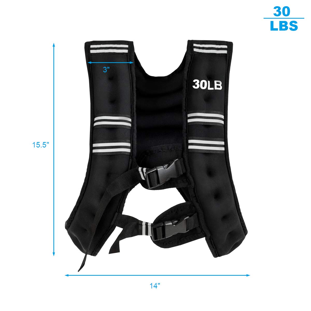 GYMAX Weighted Vest, 12lbs/20lbs Strap Adjustable Weight Vest Workout Equipment Men and Women for Strength Training, Running, Fitness (30.00)