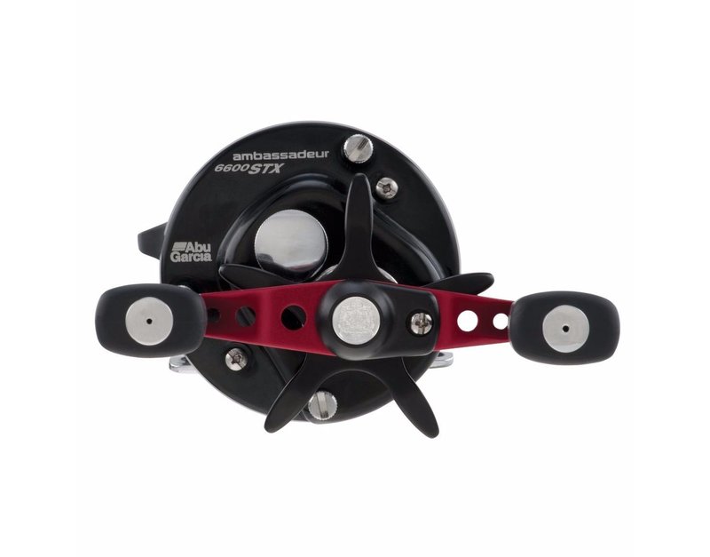 Abu Garcia Ambassadeur STX Conventional Reel, Size 6600 (1292726), 4 Stainless Steel Ball Bearings + 1 Roller Bearing, Synthetic Star Drag, Max of 12lb | 5.4kg, Multicolor