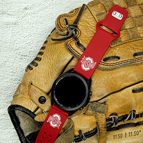 Ohio State Buckeyes Silicone Sport Band 20mm - Crimson