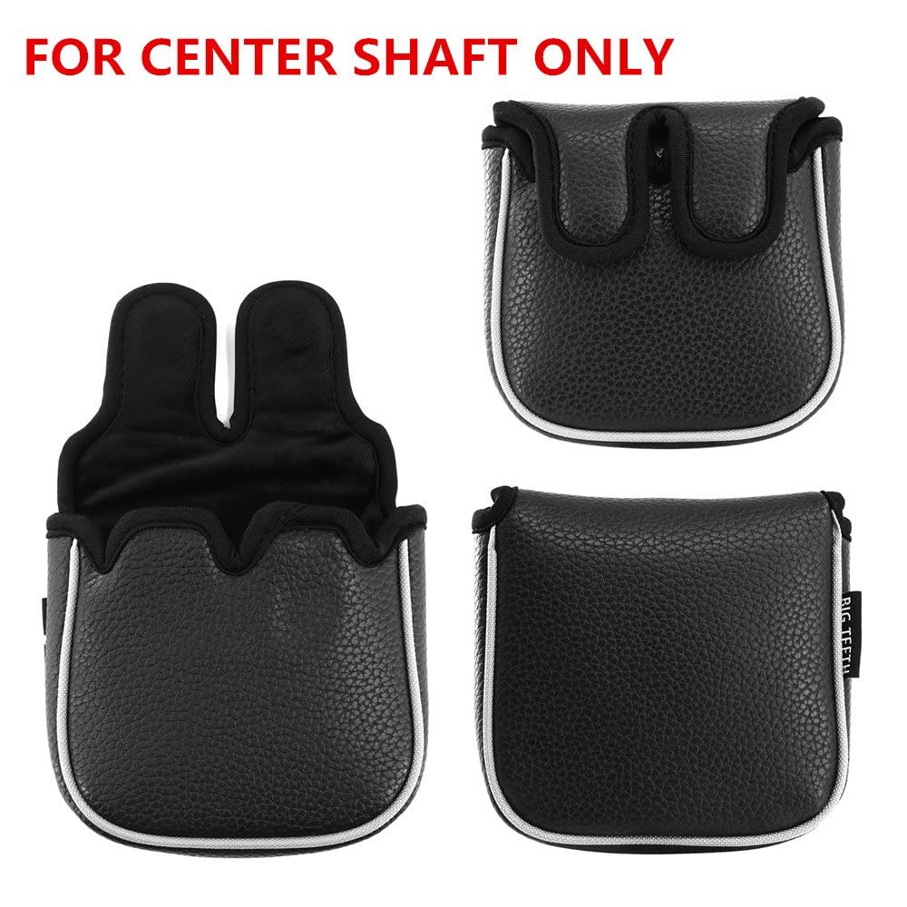 Big Teeth Center Shaft Putter Cover Square Mallet Headcover Golf Club Protector for High MOI Big Size Equipment Model Tour Taylormade Rossa Monza Spider Cleveland Huntington Beach #6