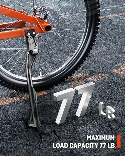HENMI Bike Kickstand for 24-29 Inch Bicycles — 18mm Mount, 0.7in Base, 77 lb Capacity