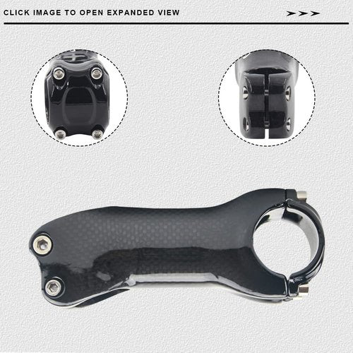 carbon stem mountain bike,17 degree,31.8 stem 80mm,carbon road bike stem riser 1-1/8" gravel bike full carbon fiber stem bike handlebar stem 3K glossy adjustable bike stem bike grips bicycle parts