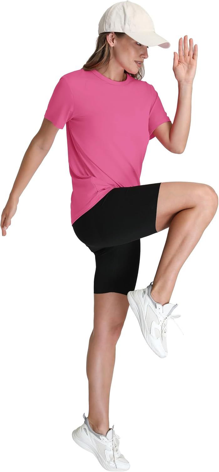 OFEEFAN Women's Workout Top - UPF 50+ Quick Dry Breathable Tee for Yoga, Running & Hiking