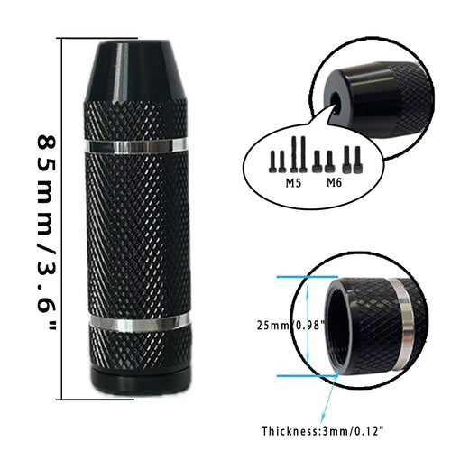 WADEKING WHW Quick-Release Bike Pegs, Suitable for 3/8-inch Axles, with Tools, for Mountain Bicycle Pedal Rear Seat Bracket, Durable, Non-Slip Carving (2 Pcs)(Black(Unthreaded))