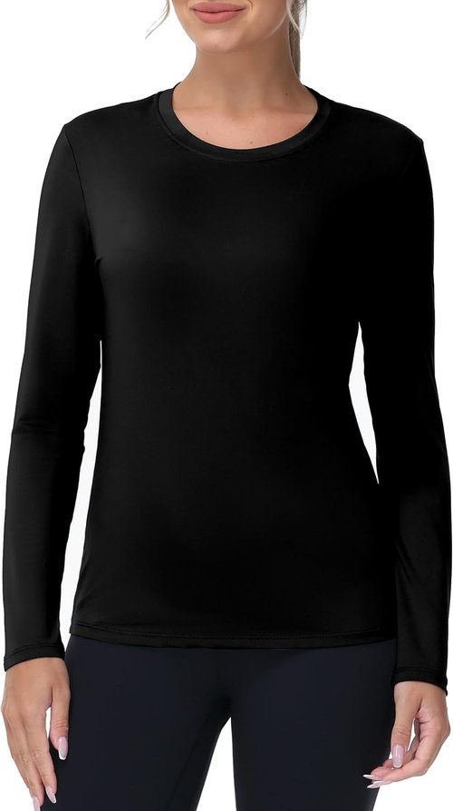 Isnowood Women's UPF 50+ Sun Protection Long Sleeve Shirts - UV Rash Guard Athletic Tops for Hiking & Running