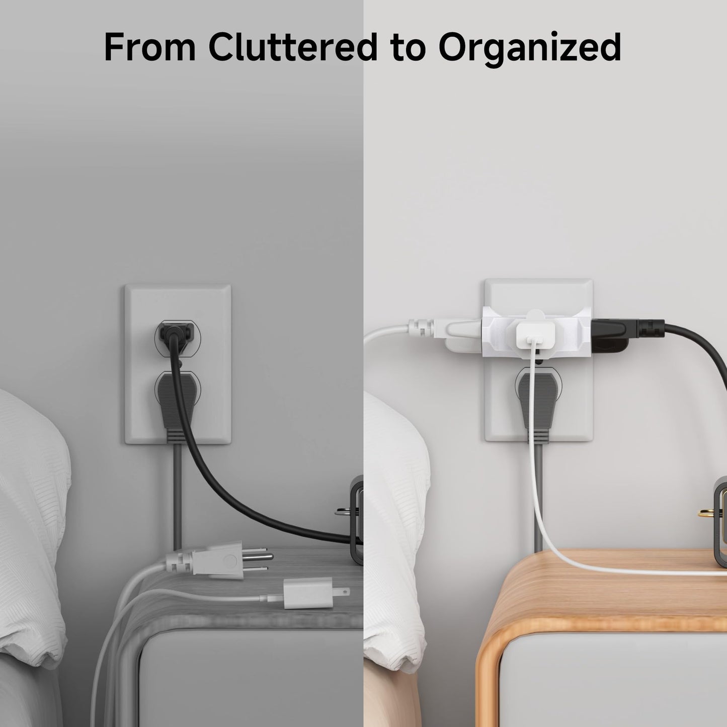 [UL Listed] Cable Matters 3-Pack 3 Way Plug Adapter 15A 1875W, 3 Prong 3 Outlet Adapter, Power Splitter Plug Outlet, 3 Way Electrical Splitter, White