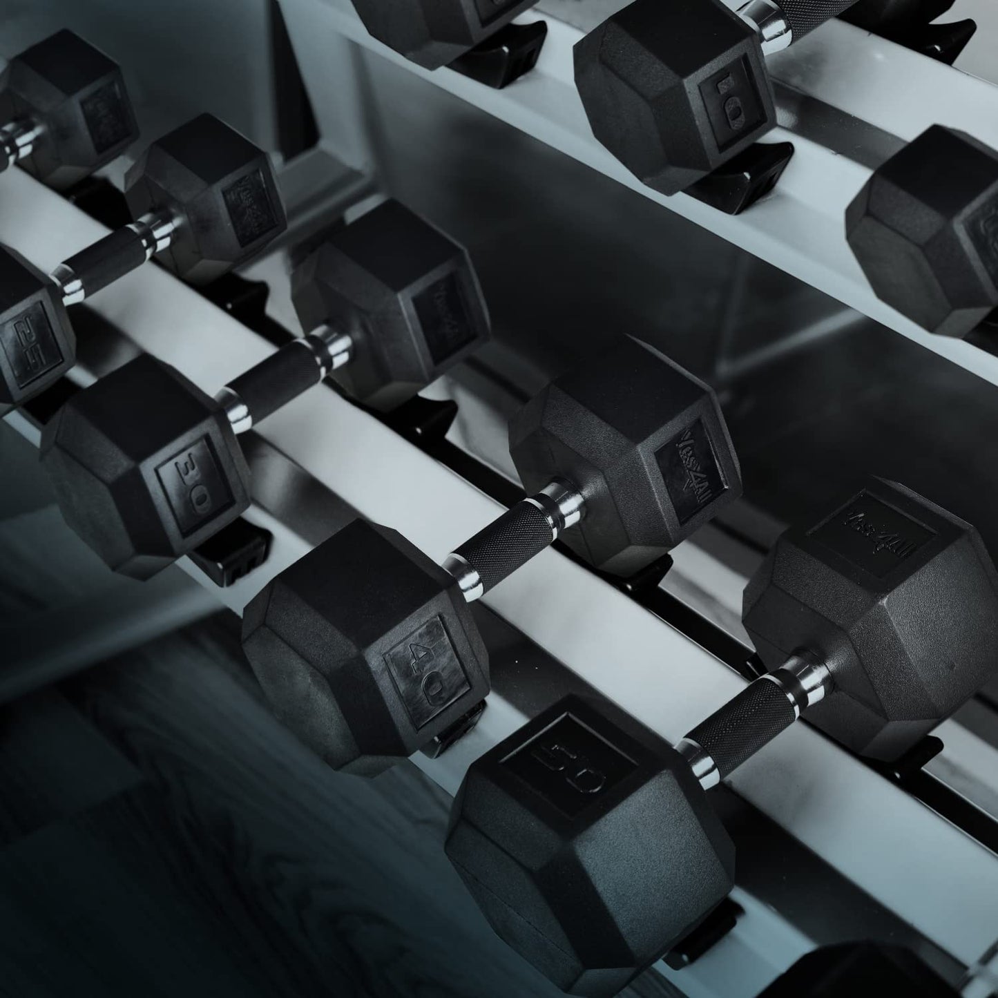 Yes4All Hex Dumbbell Rubber Grip - Heavy Weight Dumbbell - 10lbs