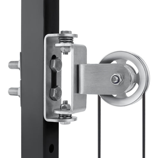 Cable Pulley System for Squat Rack,Gym Pulley Blocks,Upgrade Rotation 180 Degree Rack Mounted Swivel Pulley,Heavy Duty Swivel Pulley for LAT Pulley System,Applicable to:2*2 and 3*3 Inch Power Racks