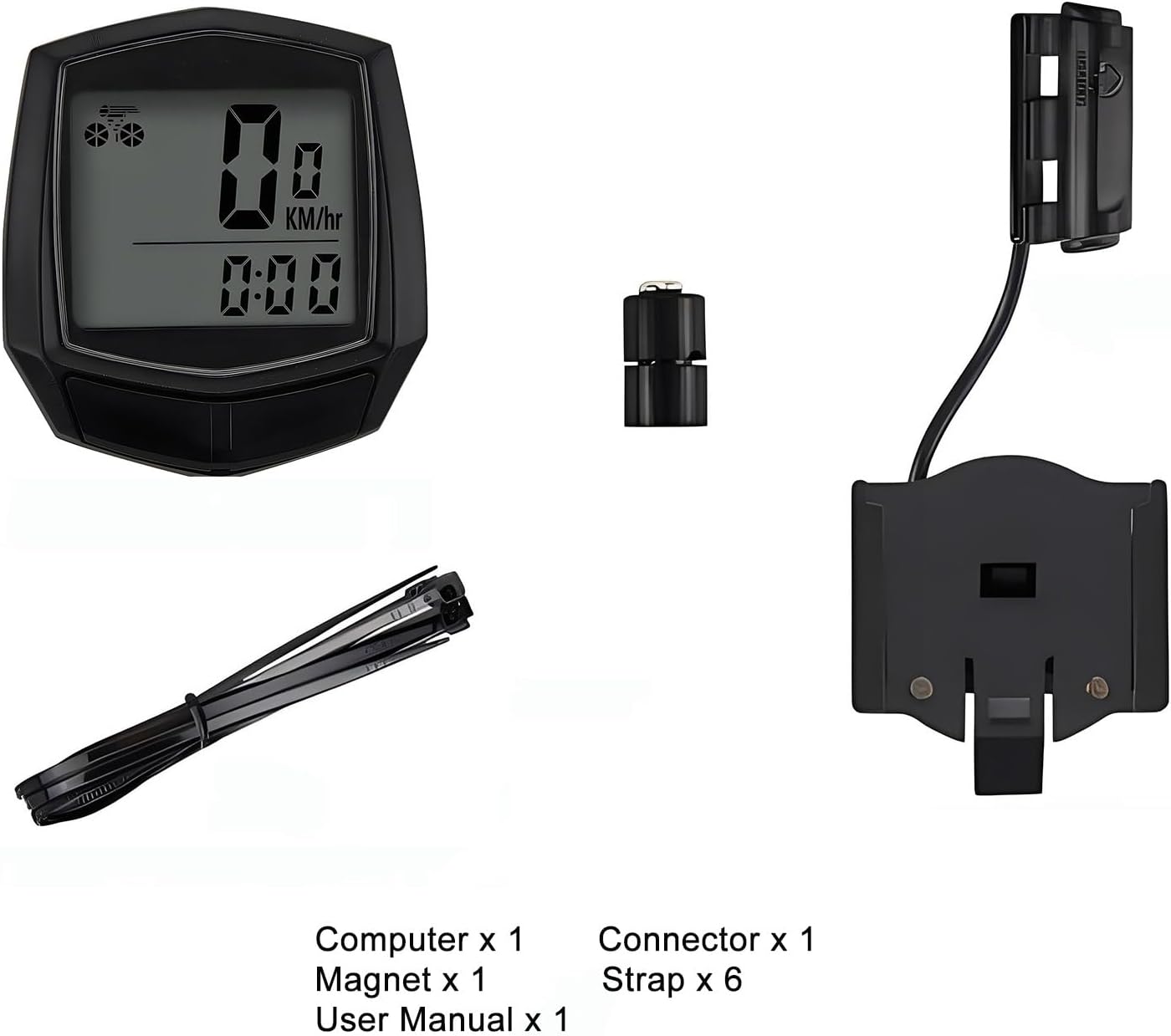 Skiennix Bike Computer - Waterproof Speedometer & Odometer with LCD Display | Multi-Function for Road & MTB