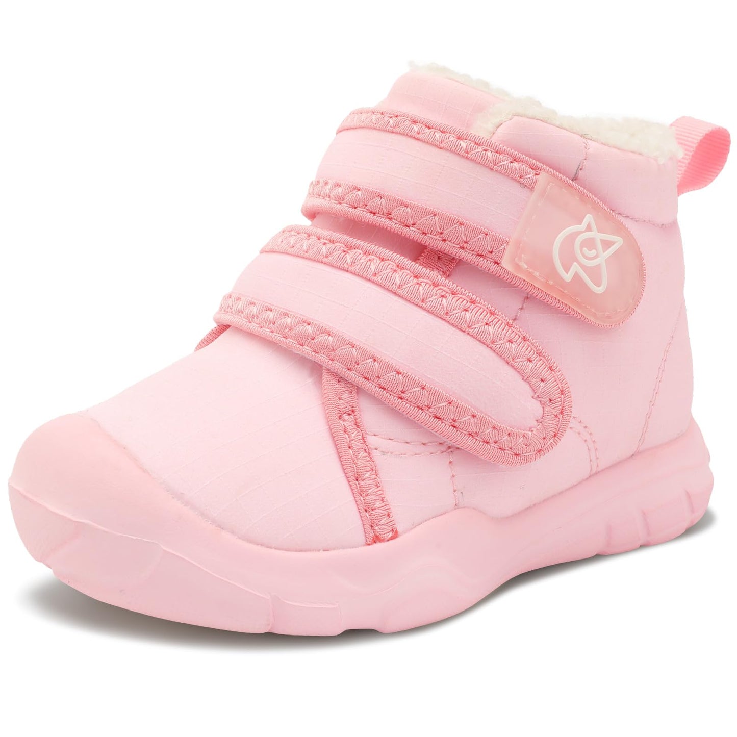 LeIsfIt Toddler Boots Girls Boys Warm Winter Boots Cozy Plush Lining Winter Shoes Indoor Outdoor Faux Fur Booties, Pink, Size 6