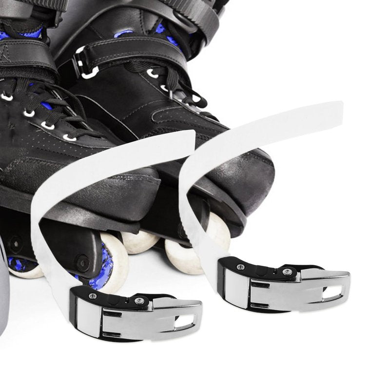 VANZACK Ice Skate Buckle Strap Universal Replacement for Roller Skates Smooth Skating Experience PVC Design White Energy Strap with Screws for Secure Fit